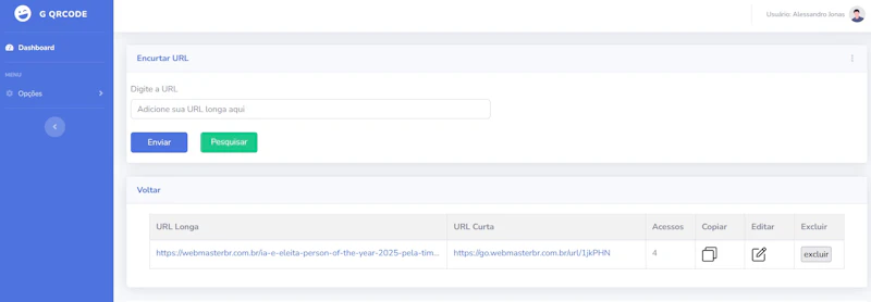 Go.WebmasterBR Link Shortener & QR Code screenshot 6