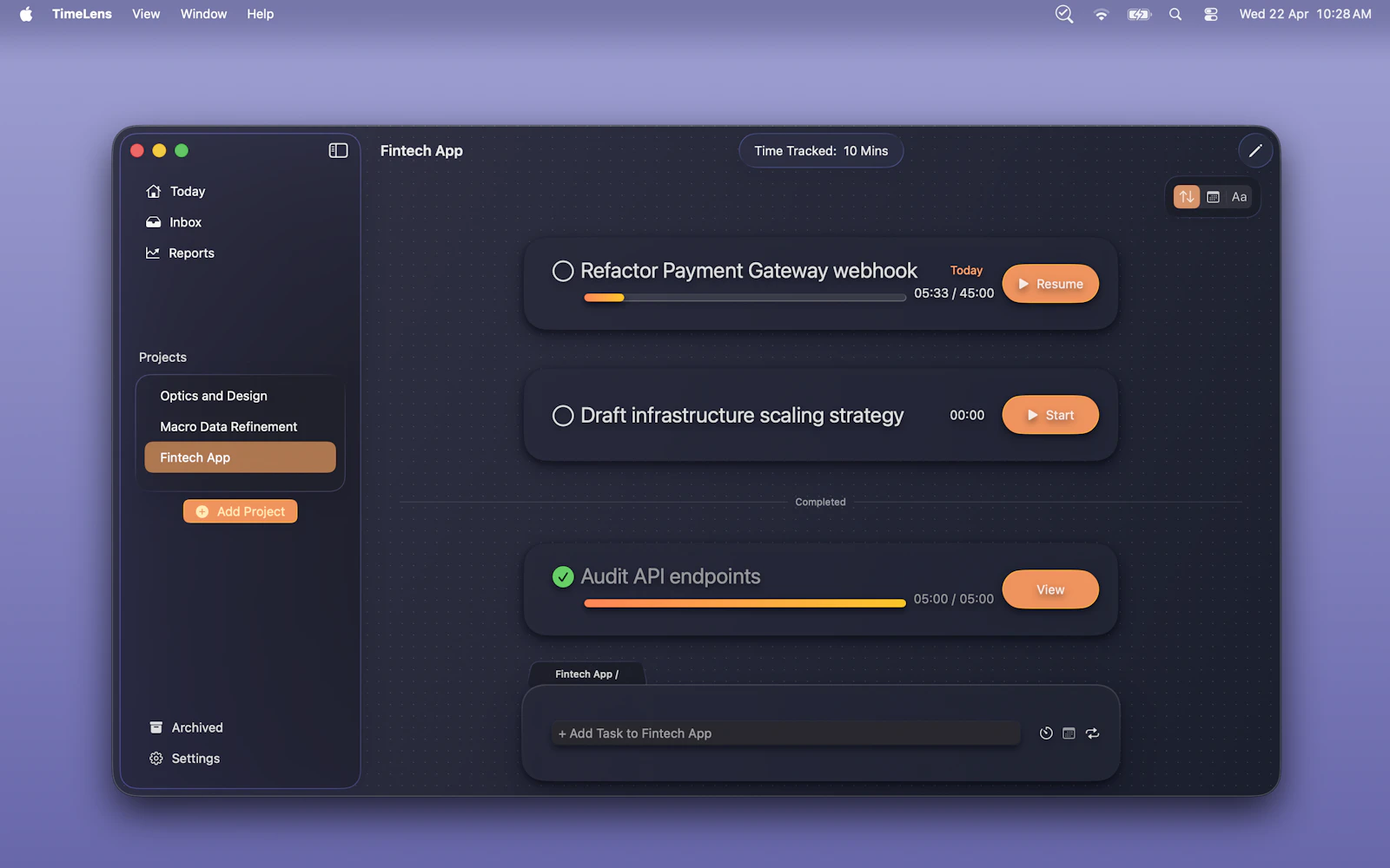 Timelens screenshot 1