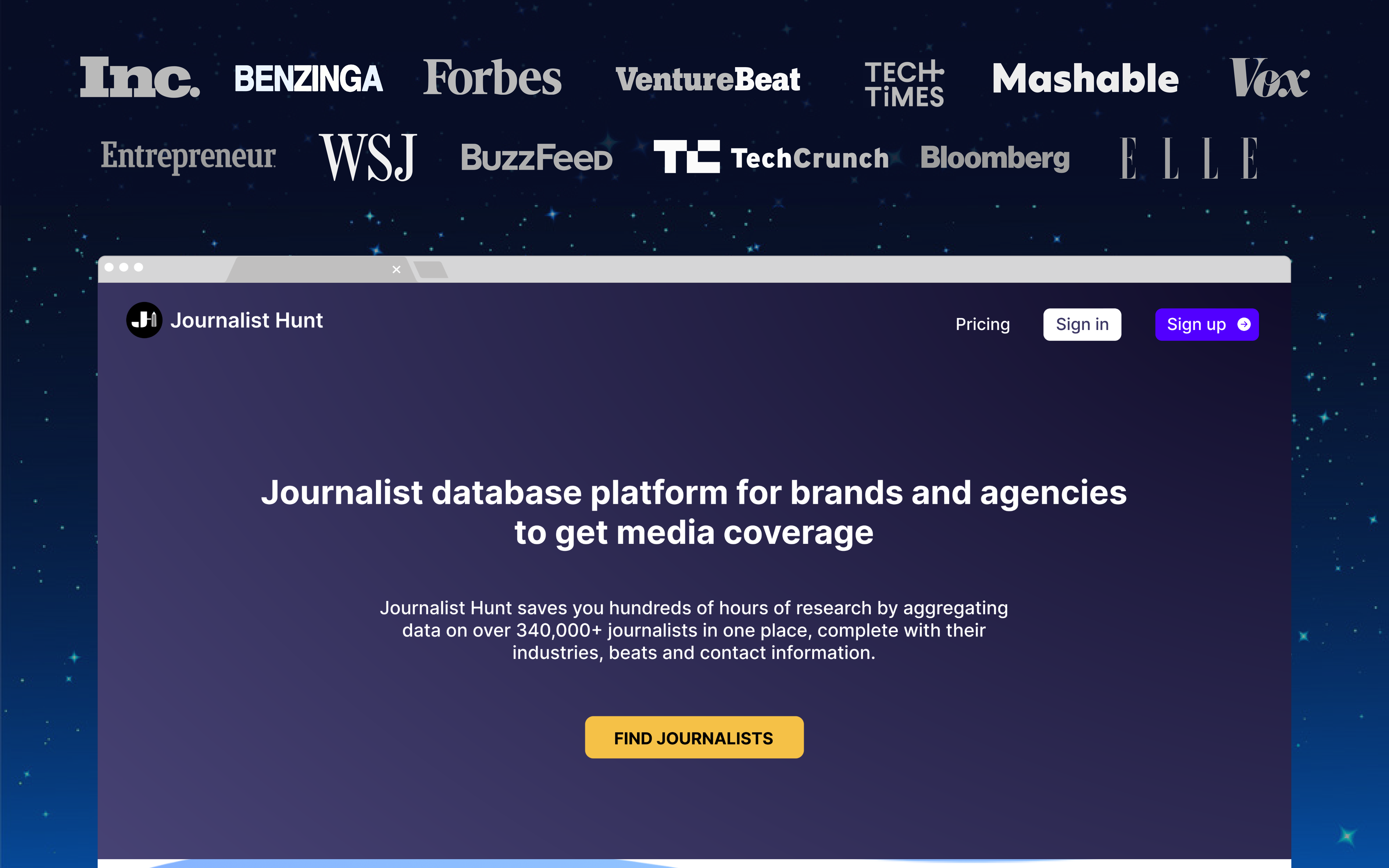 startuptile Journalist Hunt-A database of 340k+ journalists to feature your business