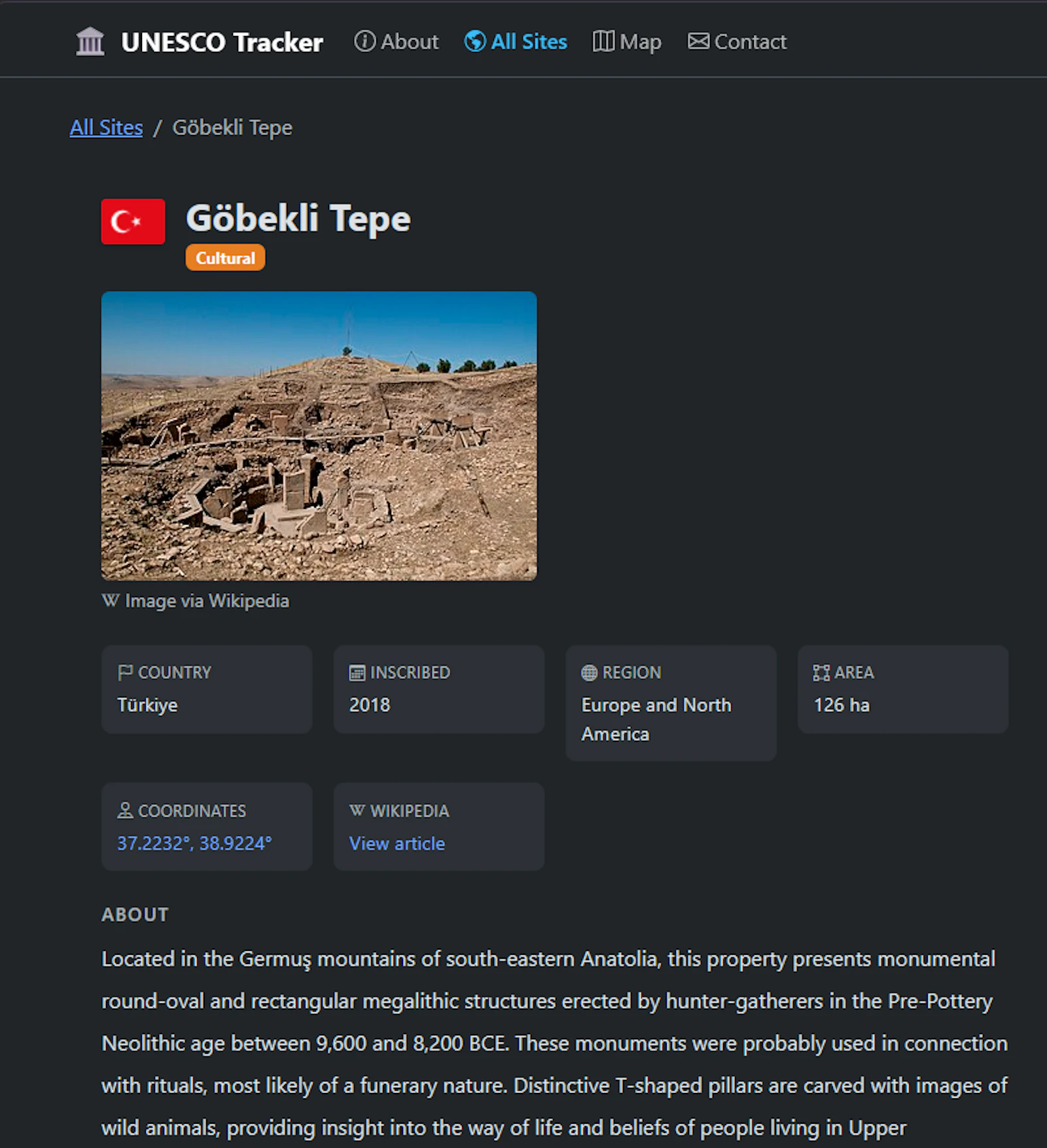UNESCO Tracker screenshot 3