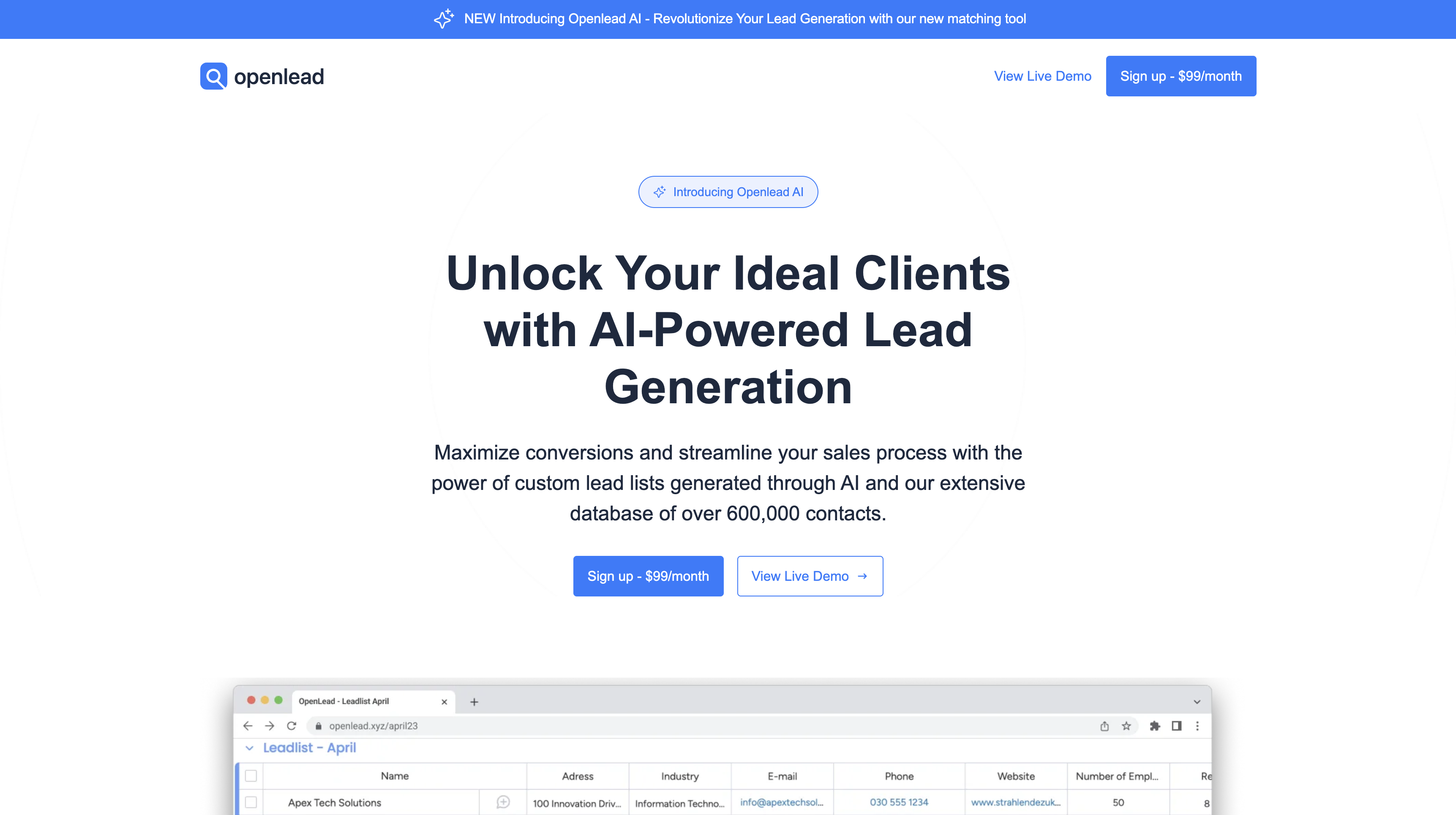 OpenLead - AIを搭載したリード生成で理想的なクライアントのロックを解除しますメディア1