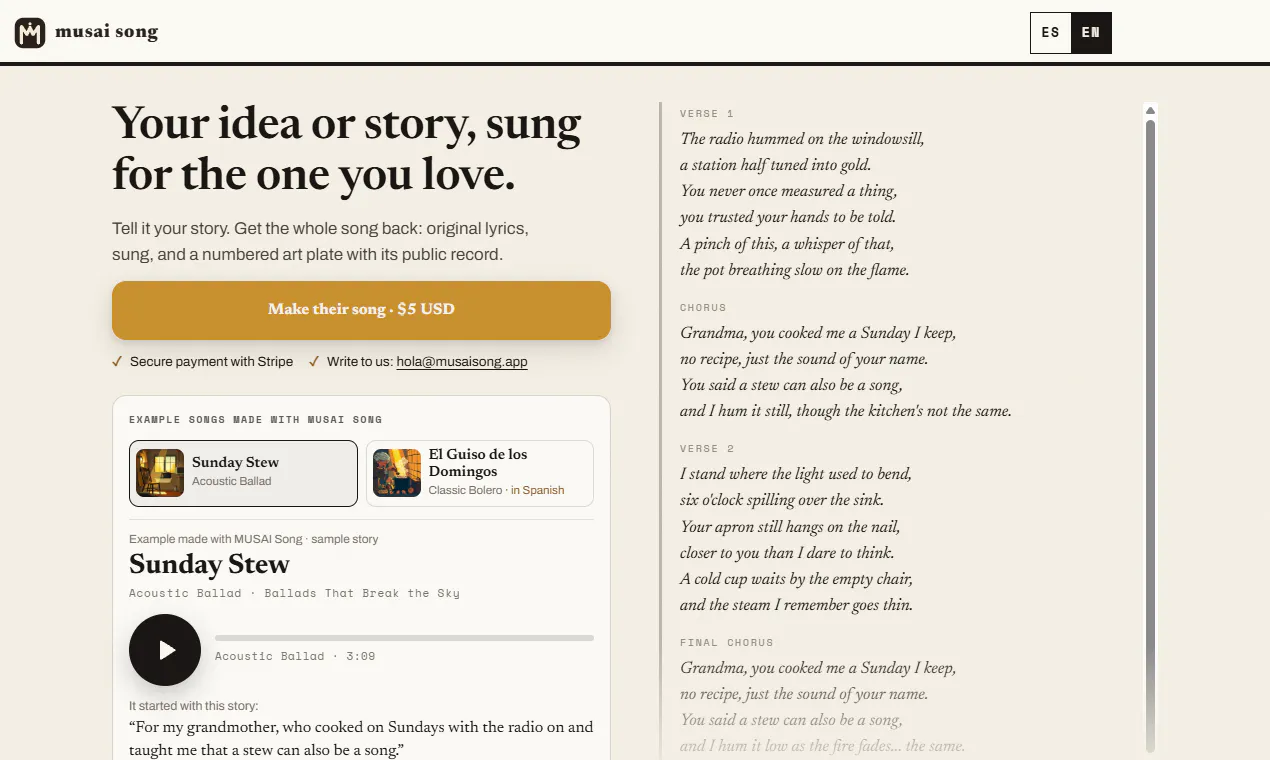 MUSAI Song gallery image