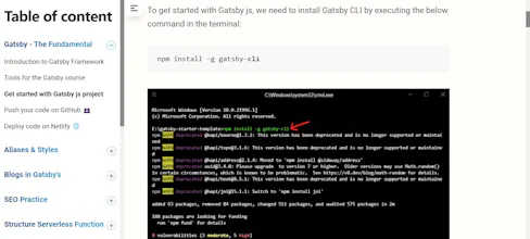 Build Standout website: Developer Course gallery image