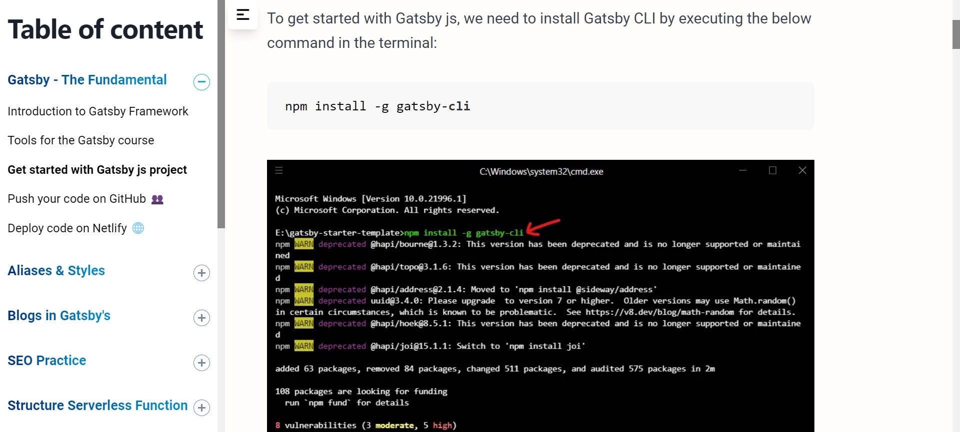 وسائط بناء موقع ويب بارز: دورة المطورين - تعرف على كيفية بناء مواقع الويب مع Gatsby و Danity و Stripe 4