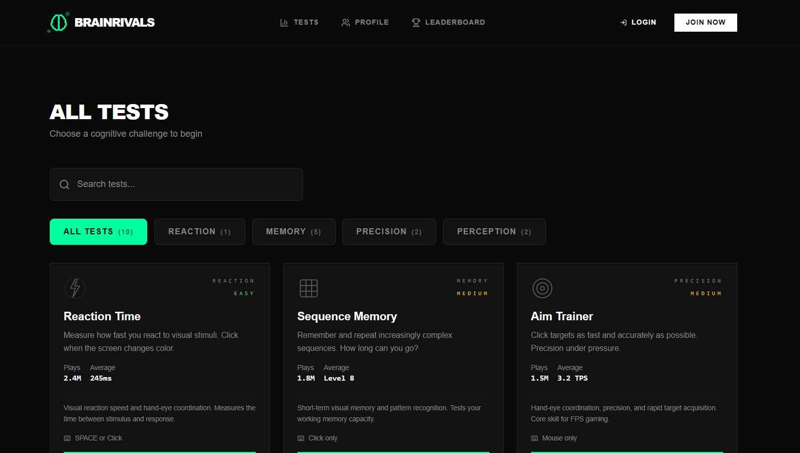 Brain Rivals - Screenshot 2 showing product features and functionality