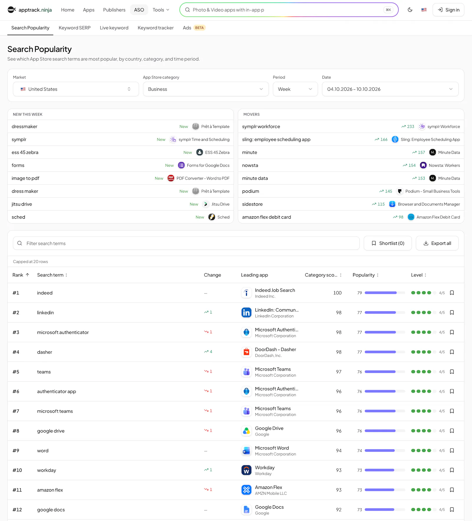 AppTrack Ninja screenshot 2