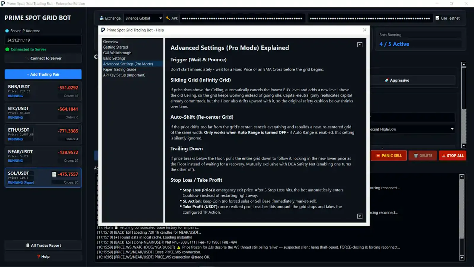 Prime Spot Grid Trading Bot screenshot 8