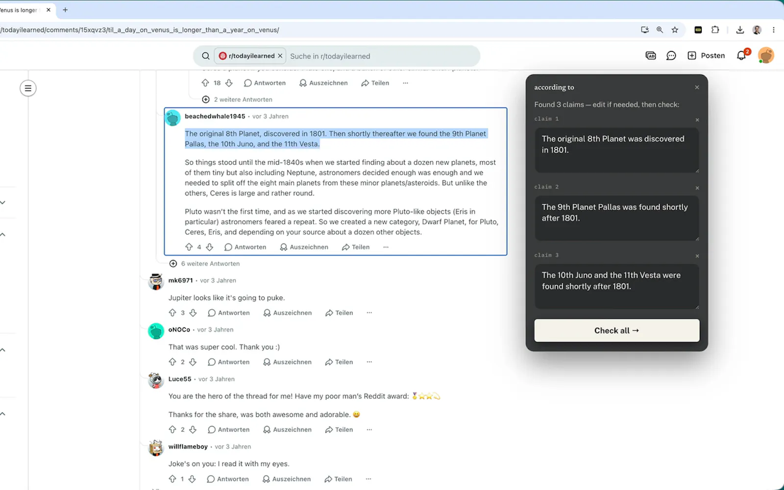 according to - Research Companion screenshot 3
