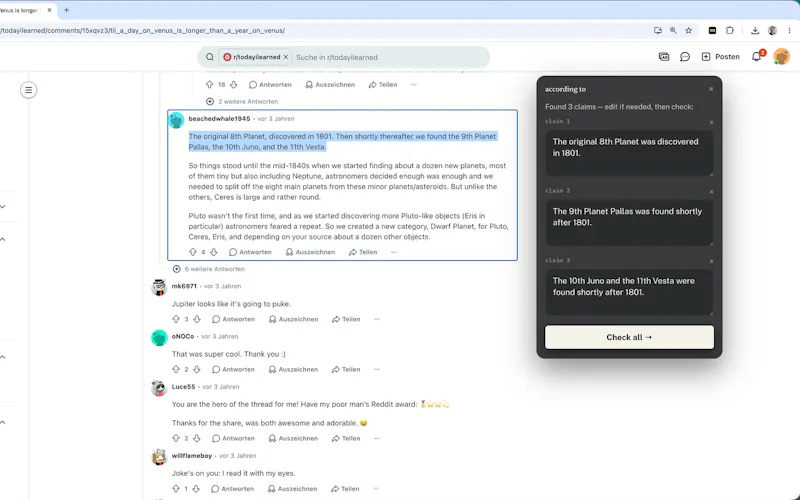 according to - Research Companion screenshot 3