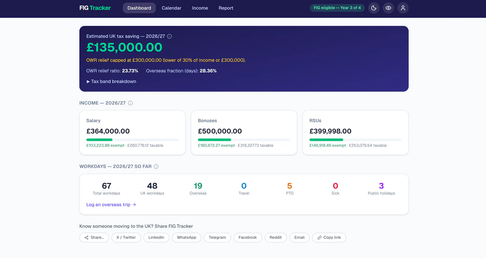 FIG Tracker screenshot 1