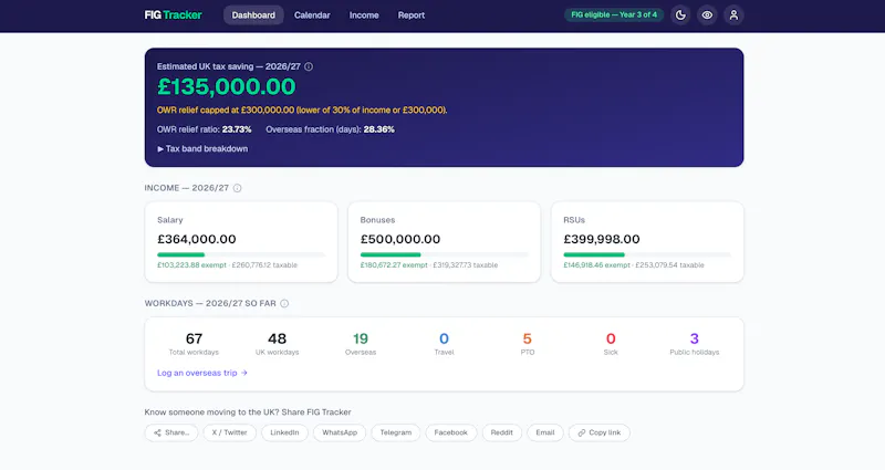 FIG Tracker screenshot 1