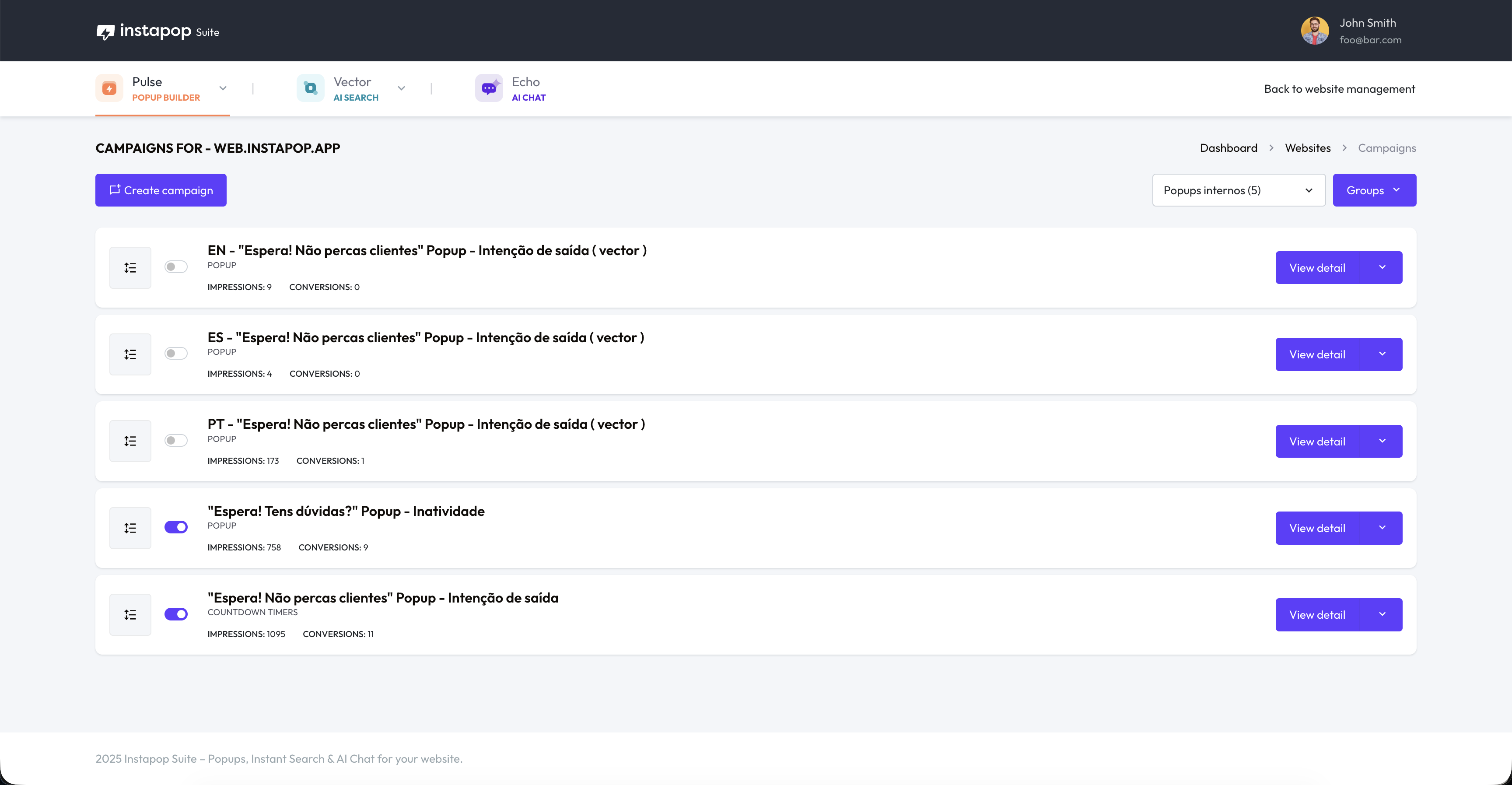 Instapop suite gallery image