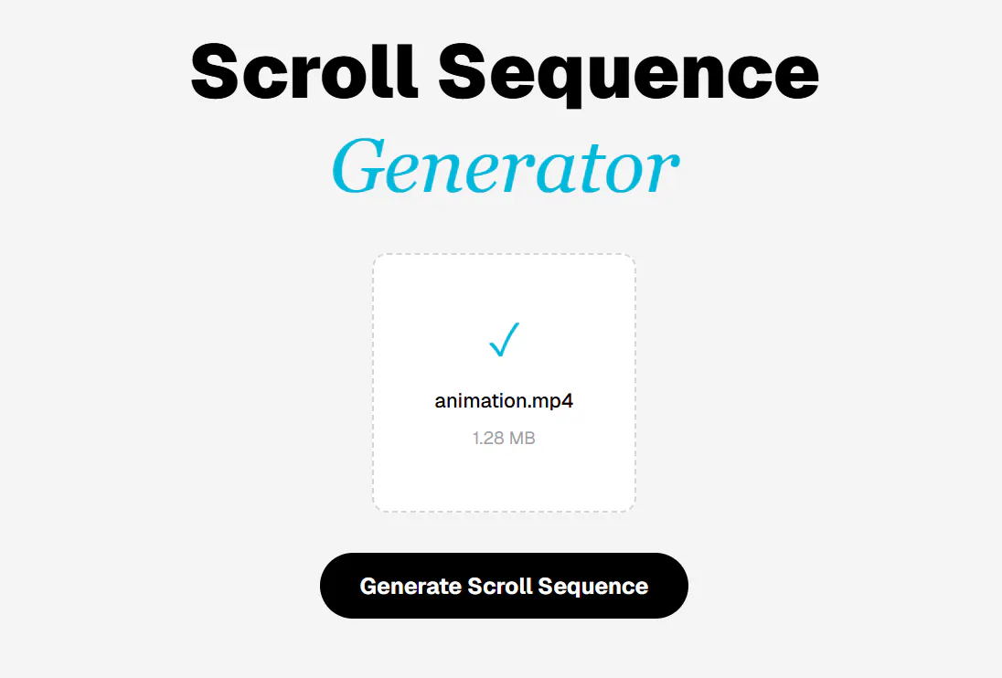 SequenceFast - Scroll Sequence Generator gallery image