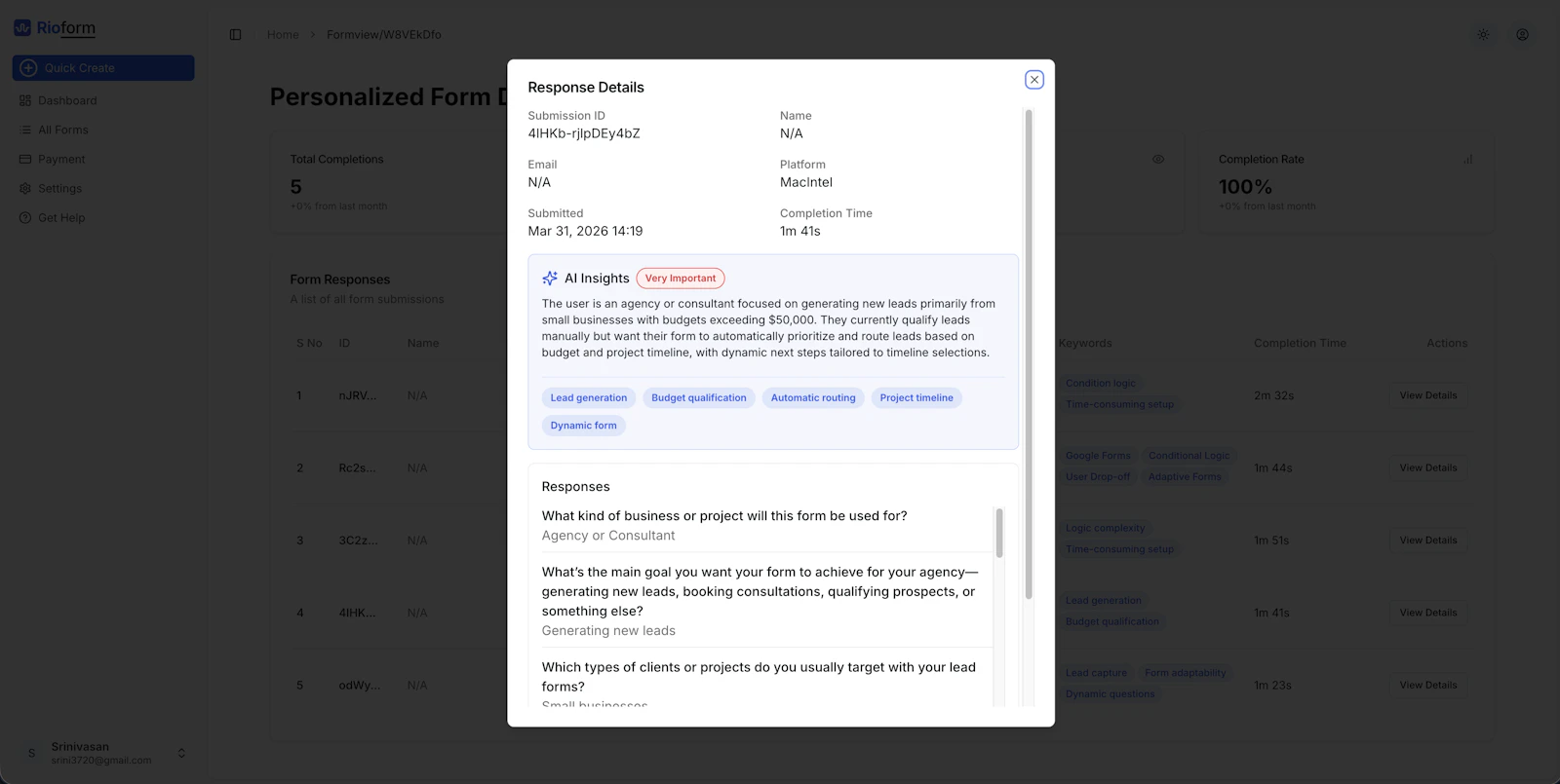 Rioform screenshot 5