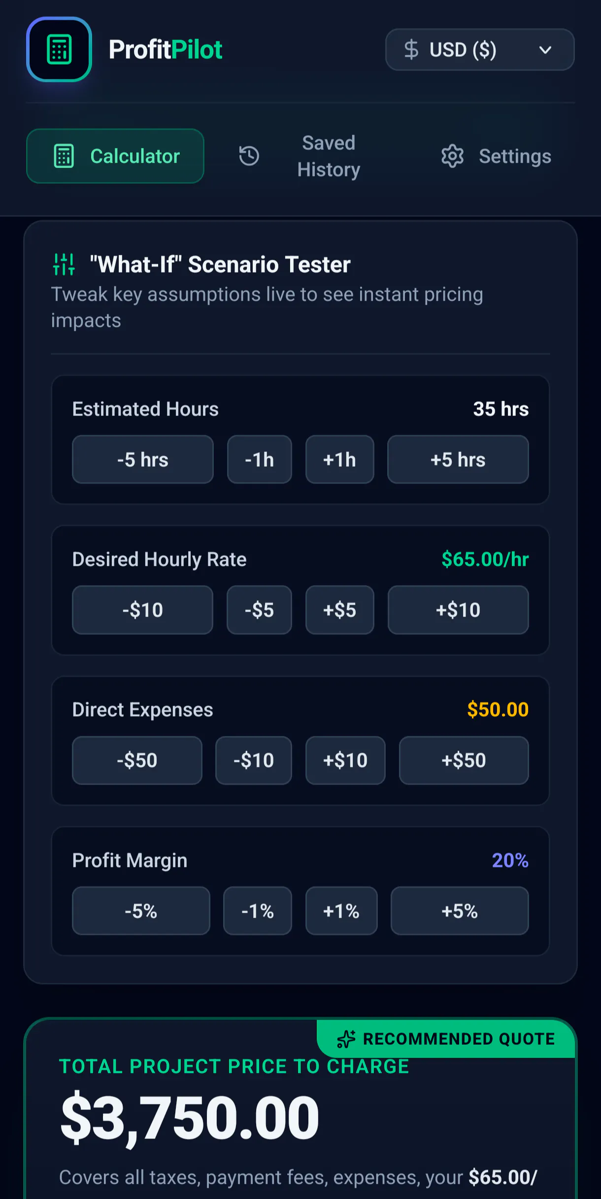 ProfitPilot screenshot