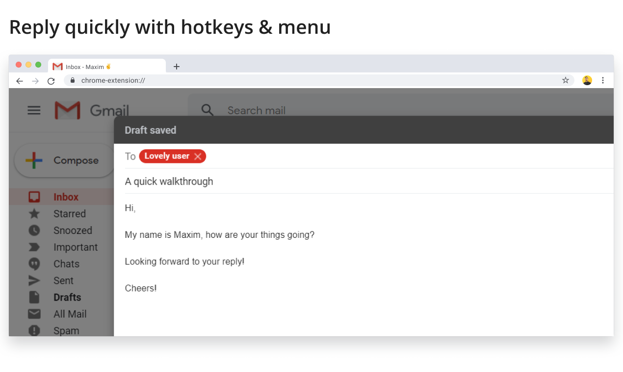 QuickReply gallery image
