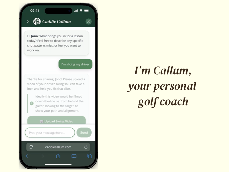 Média Caddie Callum - Des cours de golf alimentés par l'IA, moins chers qu'un seau de balles 2