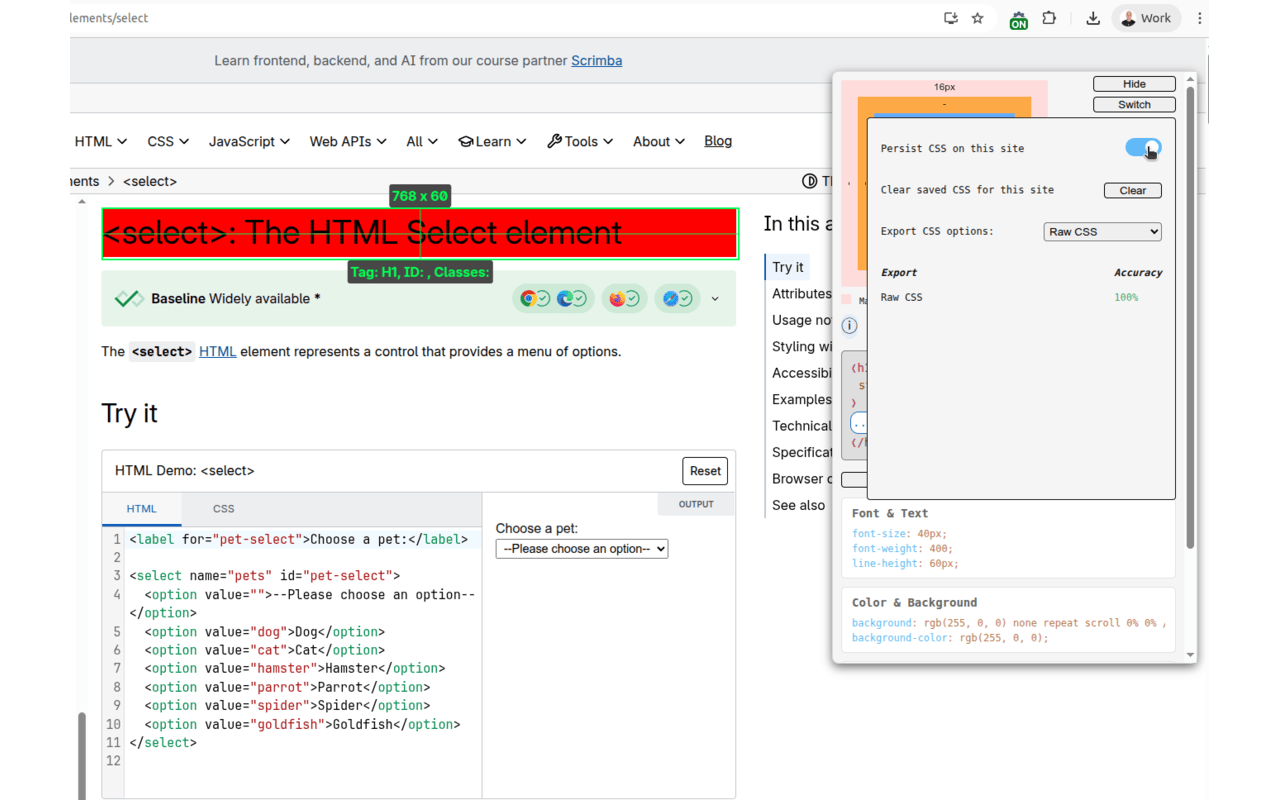 CSS Peek gallery image