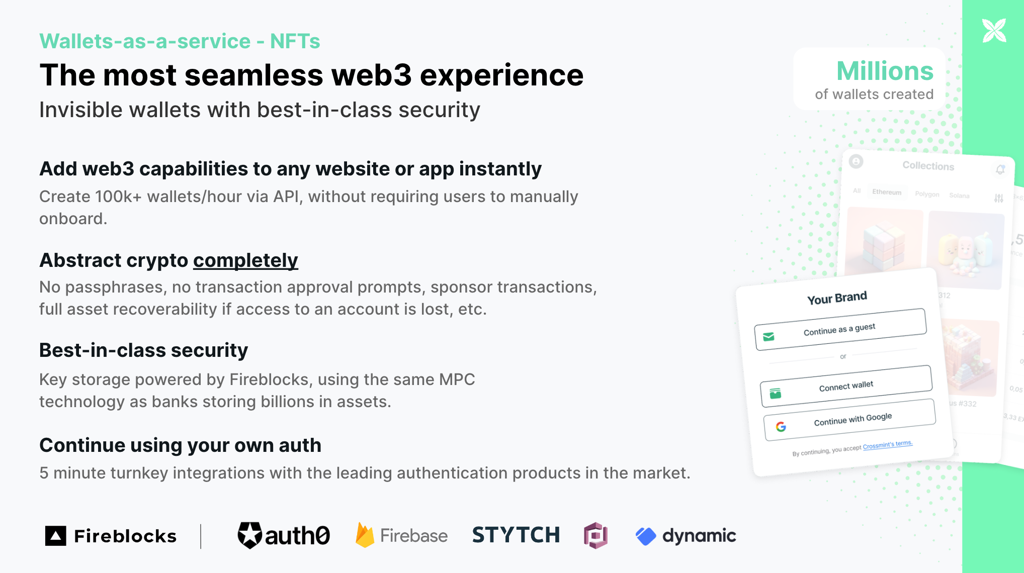 startuptile Invisible NFT wallets - by Crossmint-Wallet infrastructure that abstracts crypto completely