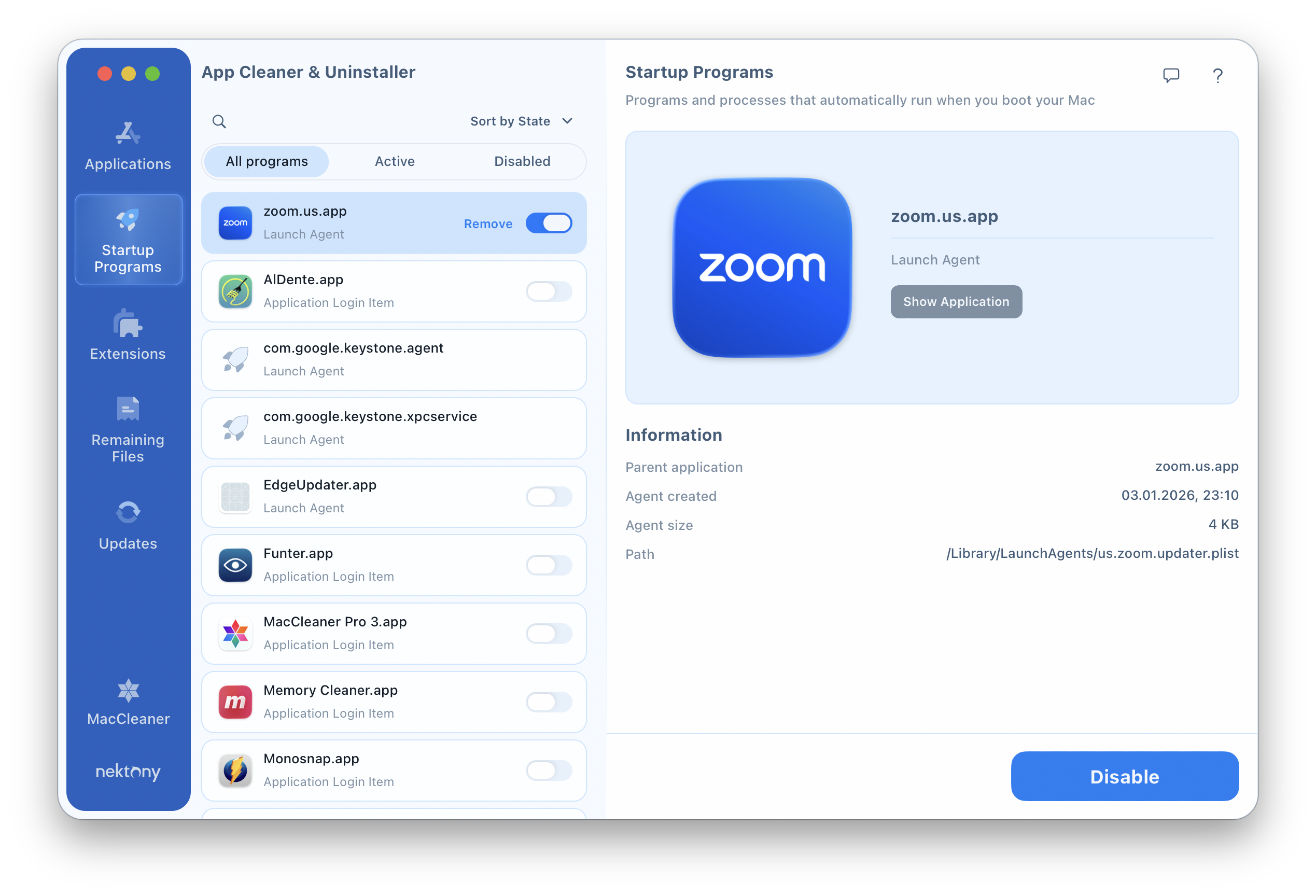 App Cleaner & Uninstaller 9.1 - Screenshot 3 showing product features and functionality