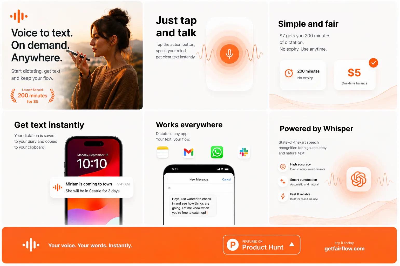 FairFlow – pay for minutes dictation app gallery image