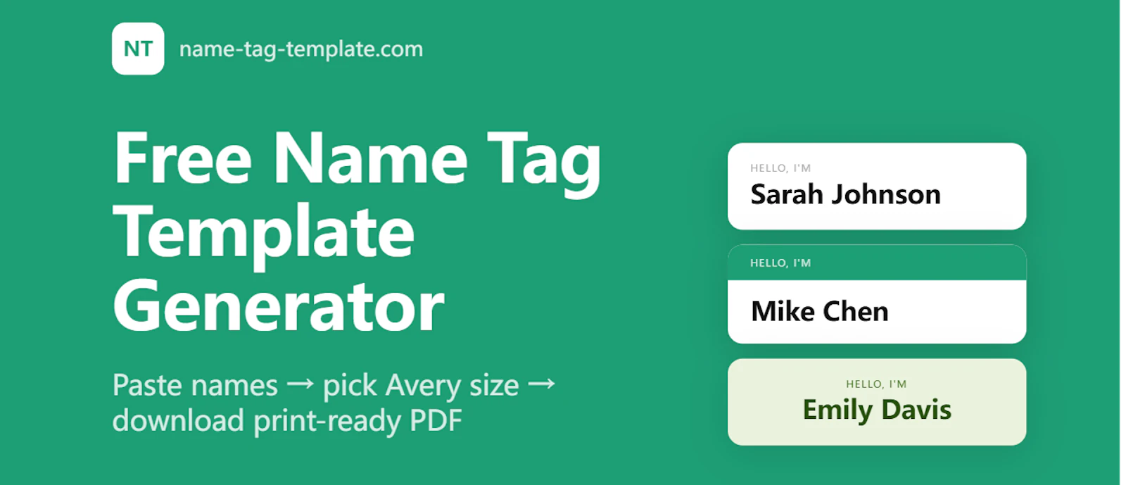 Name Tag Generator screenshot 1