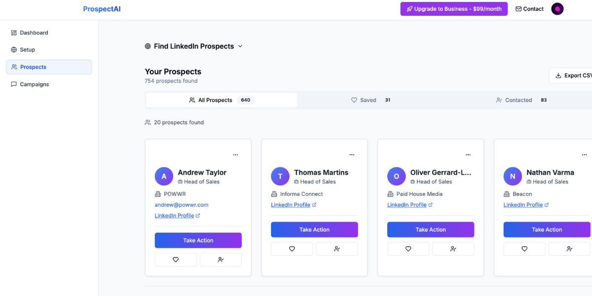 你的前景 - 查找带有个性化消息的B2B LinkedIn和-Email Lead。媒体4