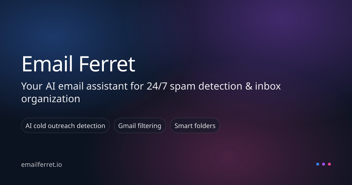 Email Ferret - Main product screenshot demonstrating key features and user interface
