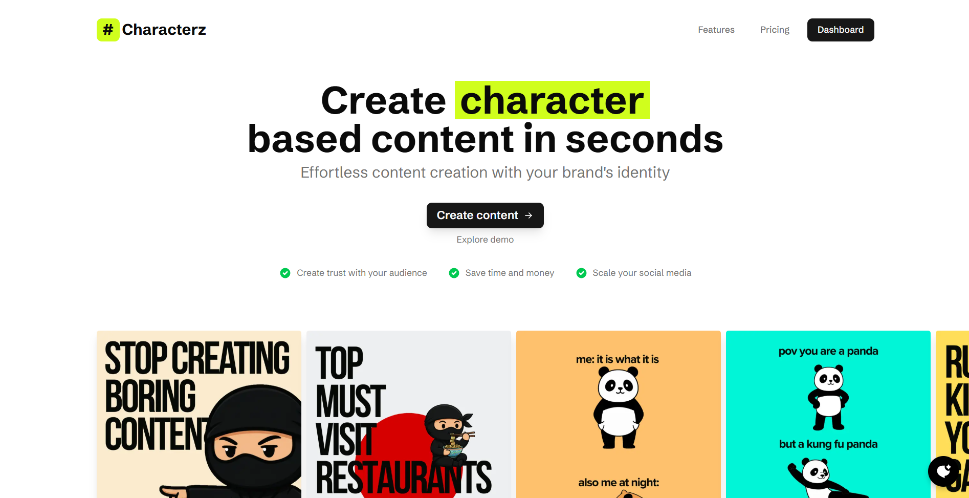 Characterz | Character based content - Create character based content in seconds media 2