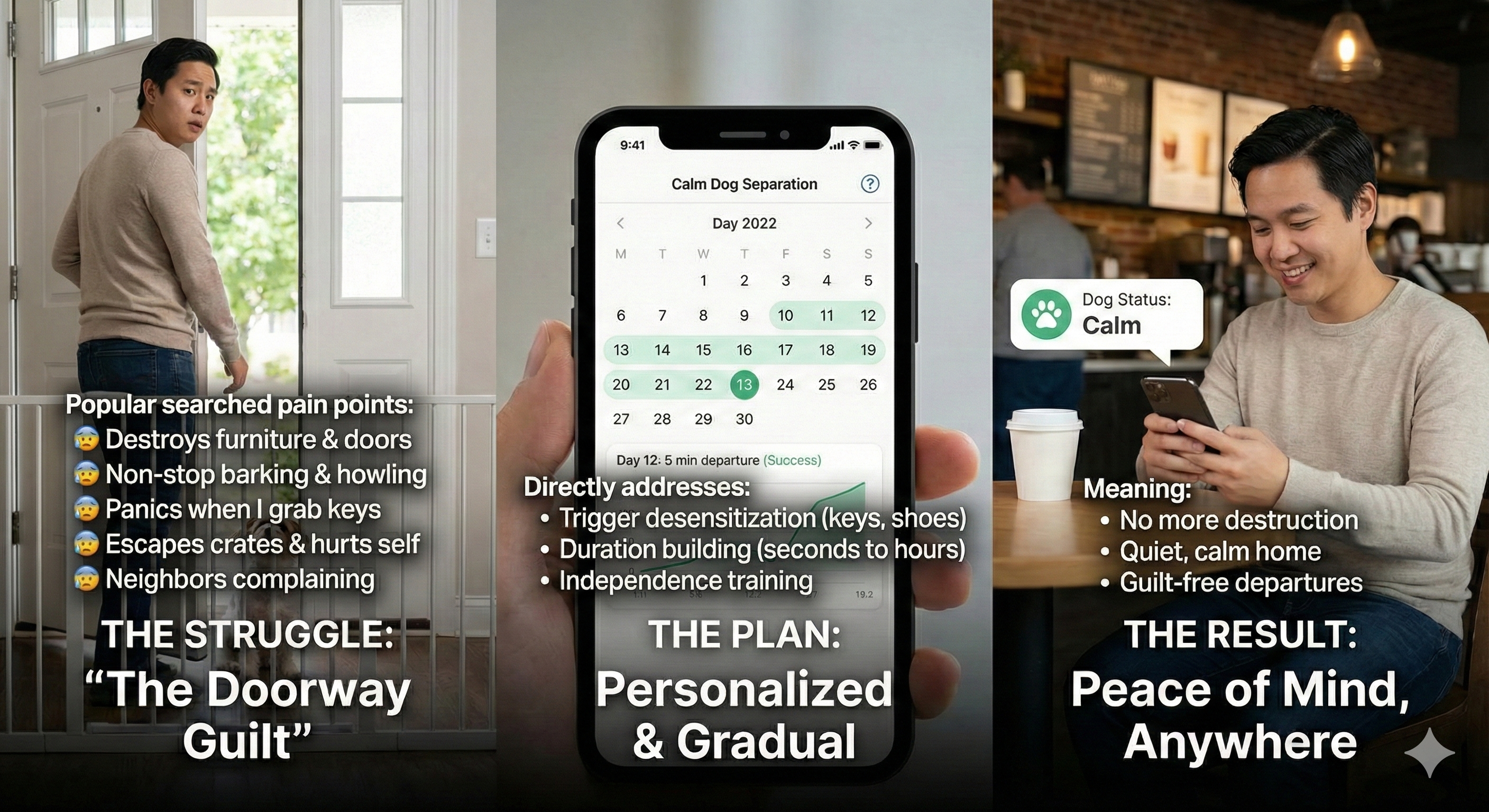 Calm Dog Separation - Screenshot 3 showing product features and functionality