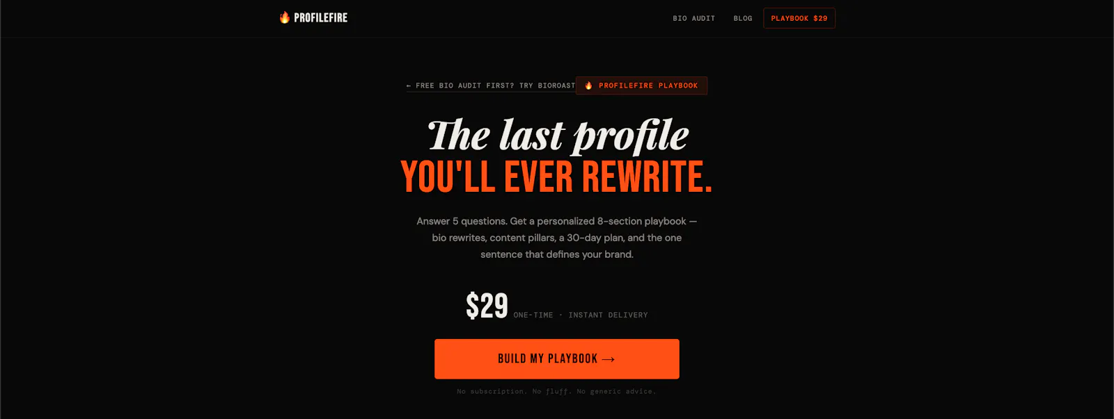 ProfileFire screenshot 1