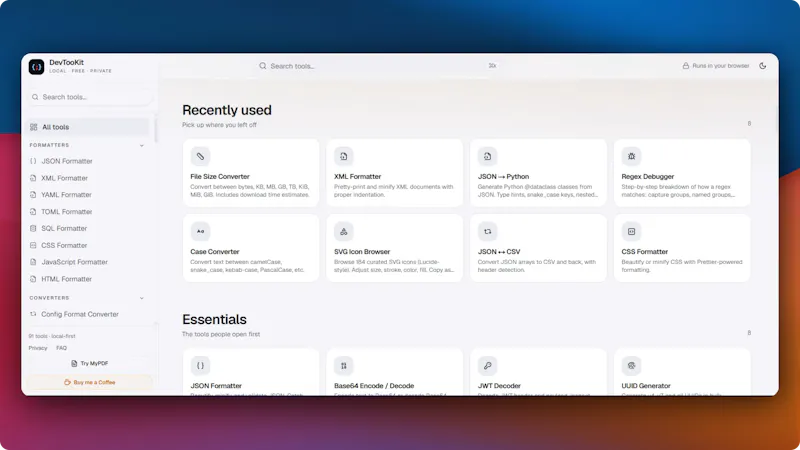 DevTooKit screenshot 3