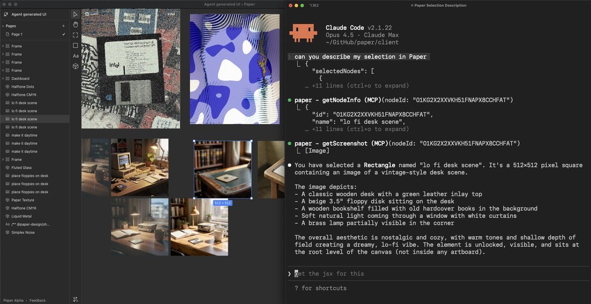 Paper design: MCP and Desktop - Main product screenshot demonstrating key features and user interface