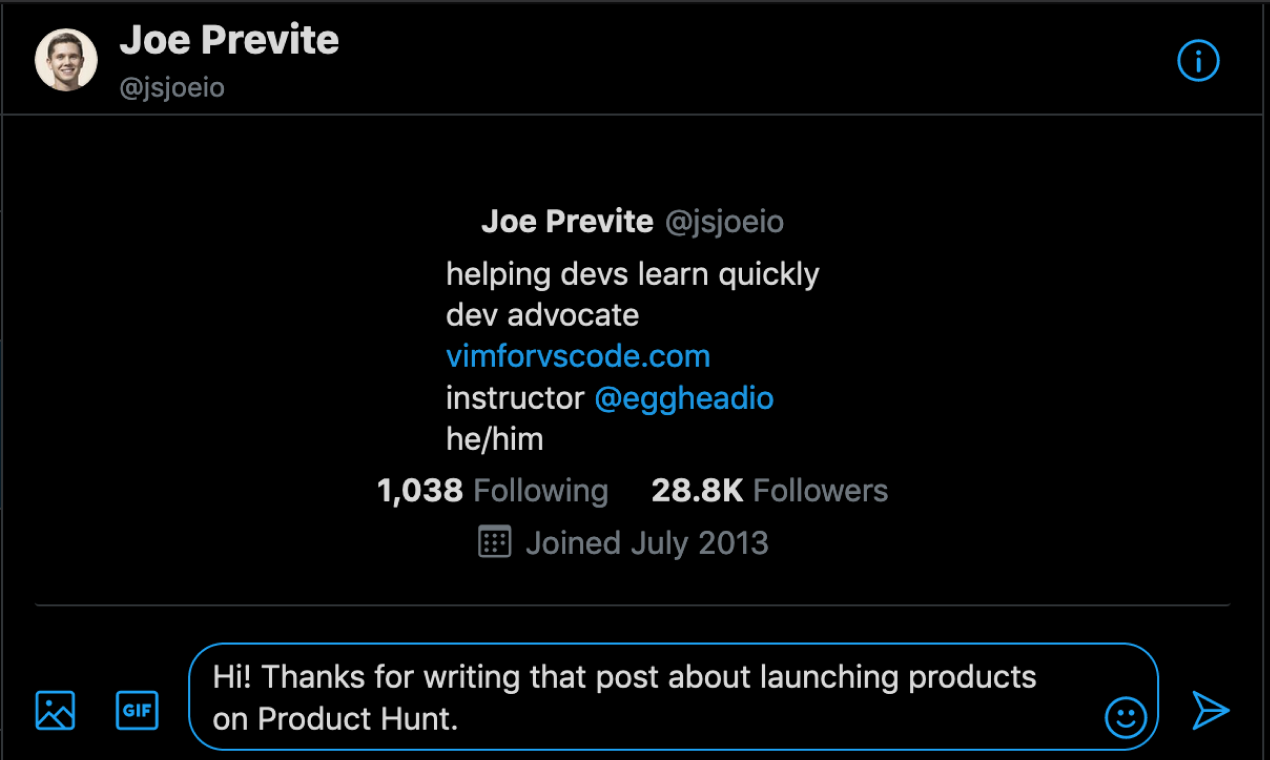 Better Twitter DM Link gallery image