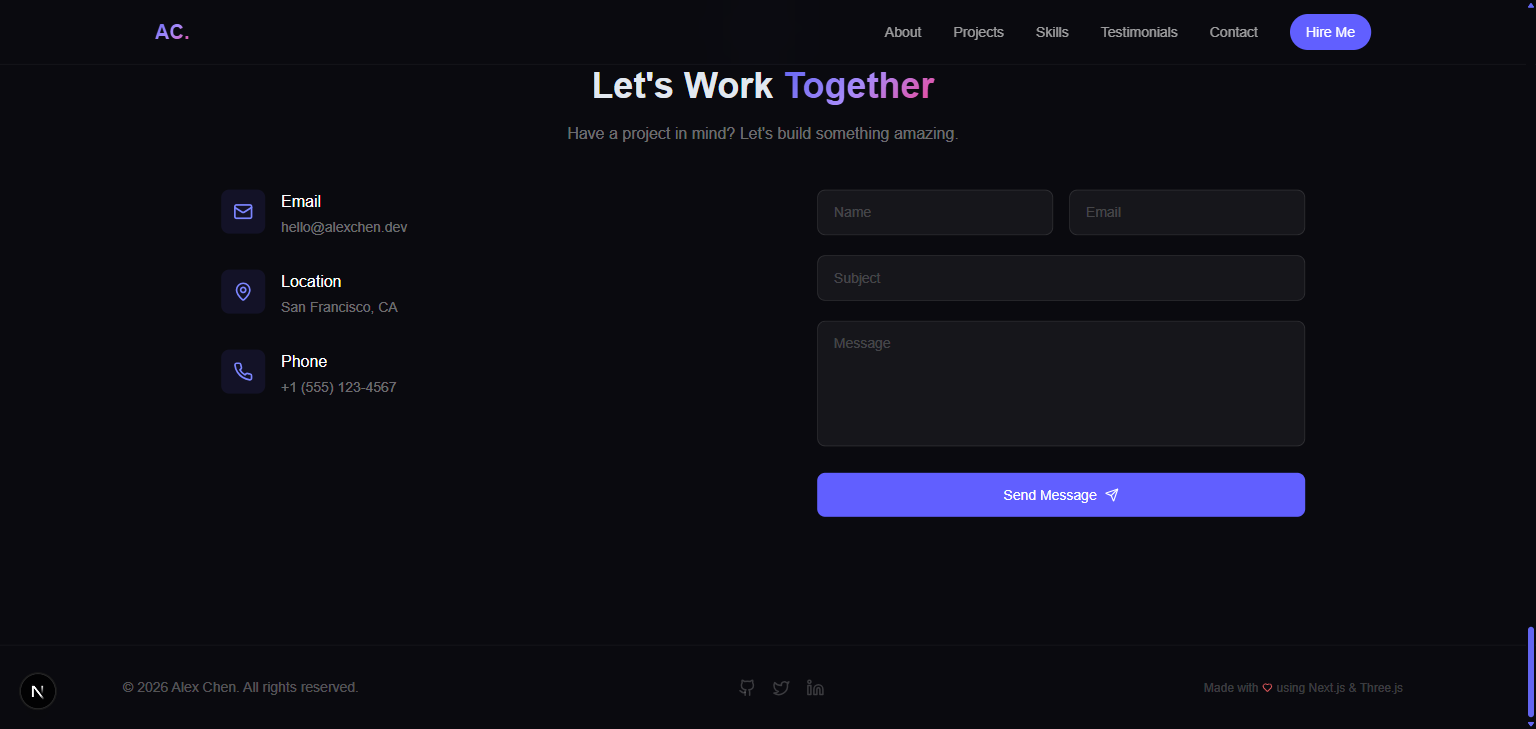 3D Portfolio — WebGL Template gallery image