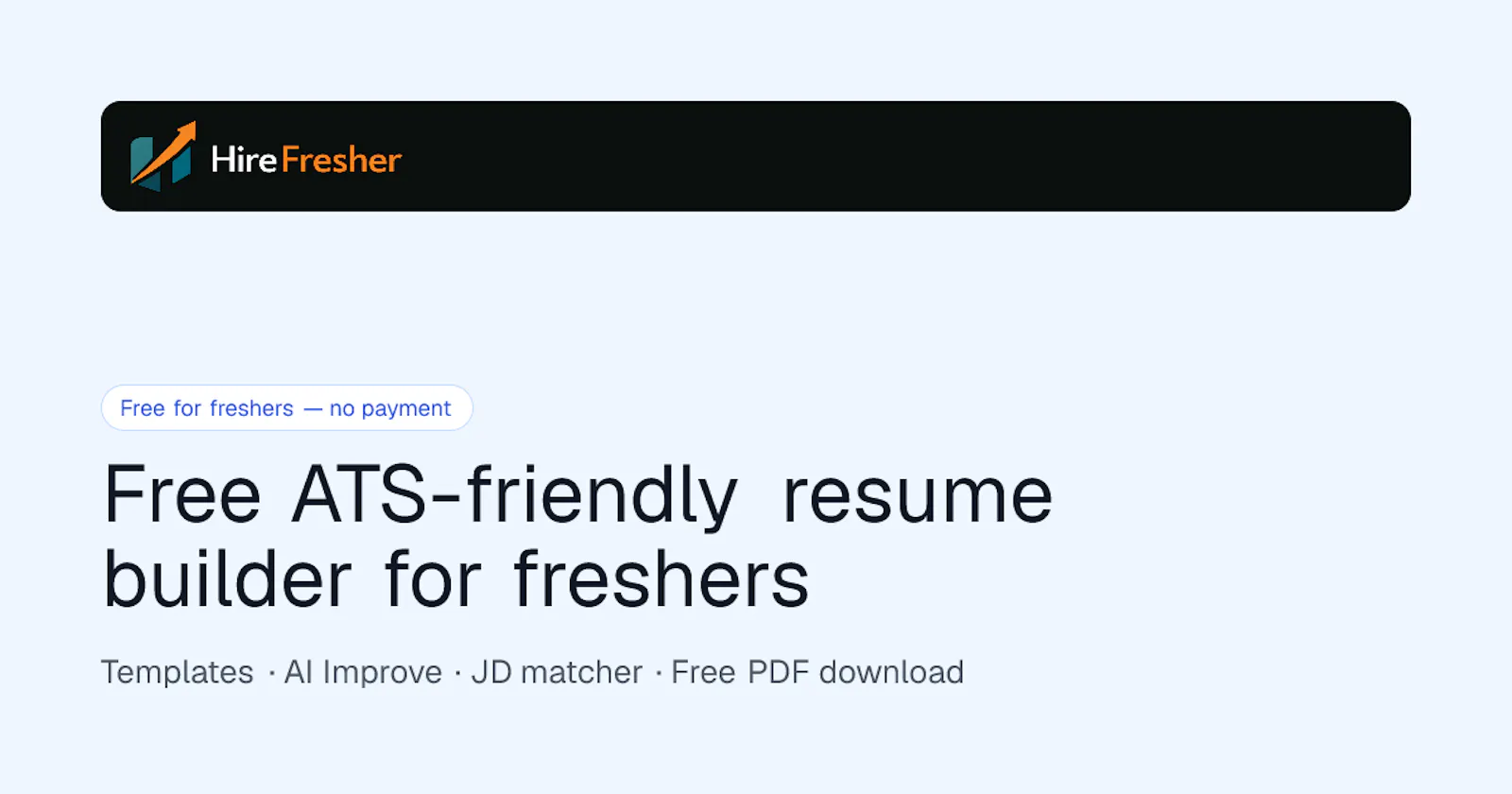 HireFresher — Free ATS screenshot 1