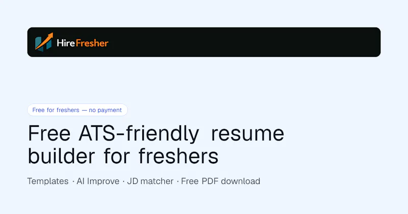 HireFresher — Free ATS screenshot 1