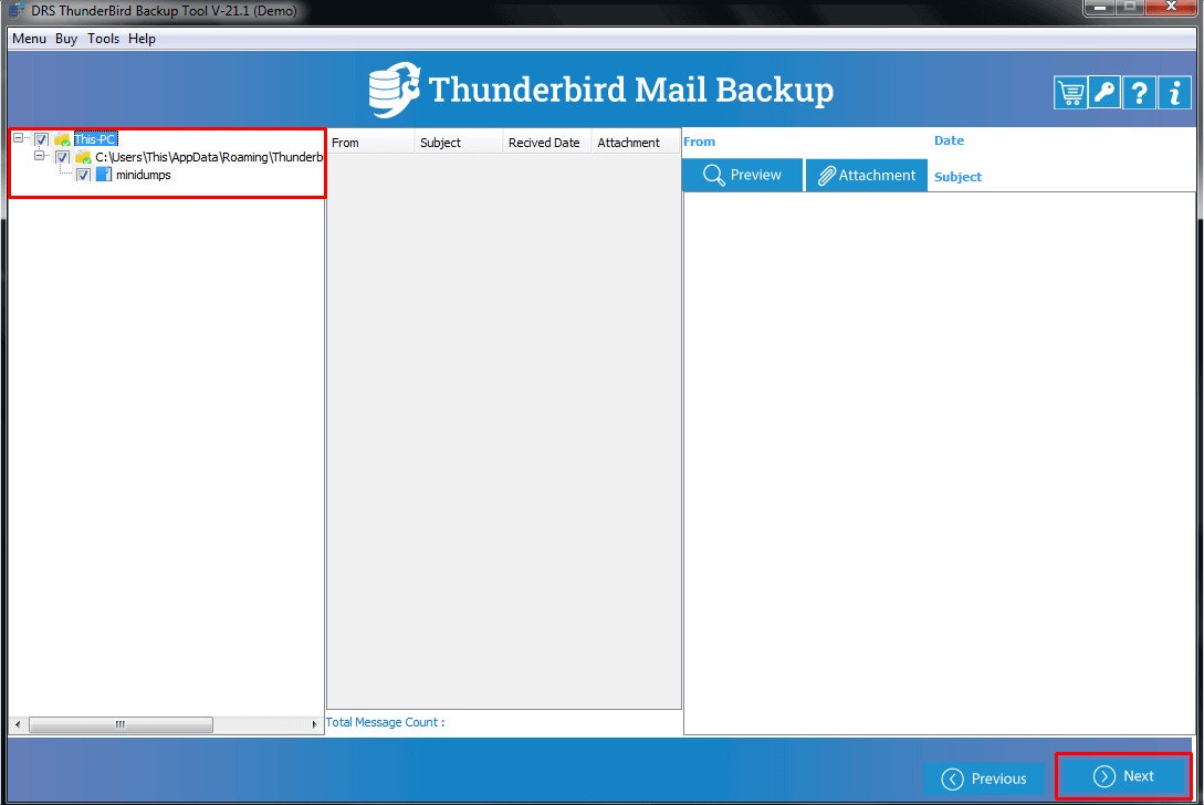 Strumento di backup DRS Thunderbird - Una soluzione di prim'ordine per gli utenti di Thunderbird media 2