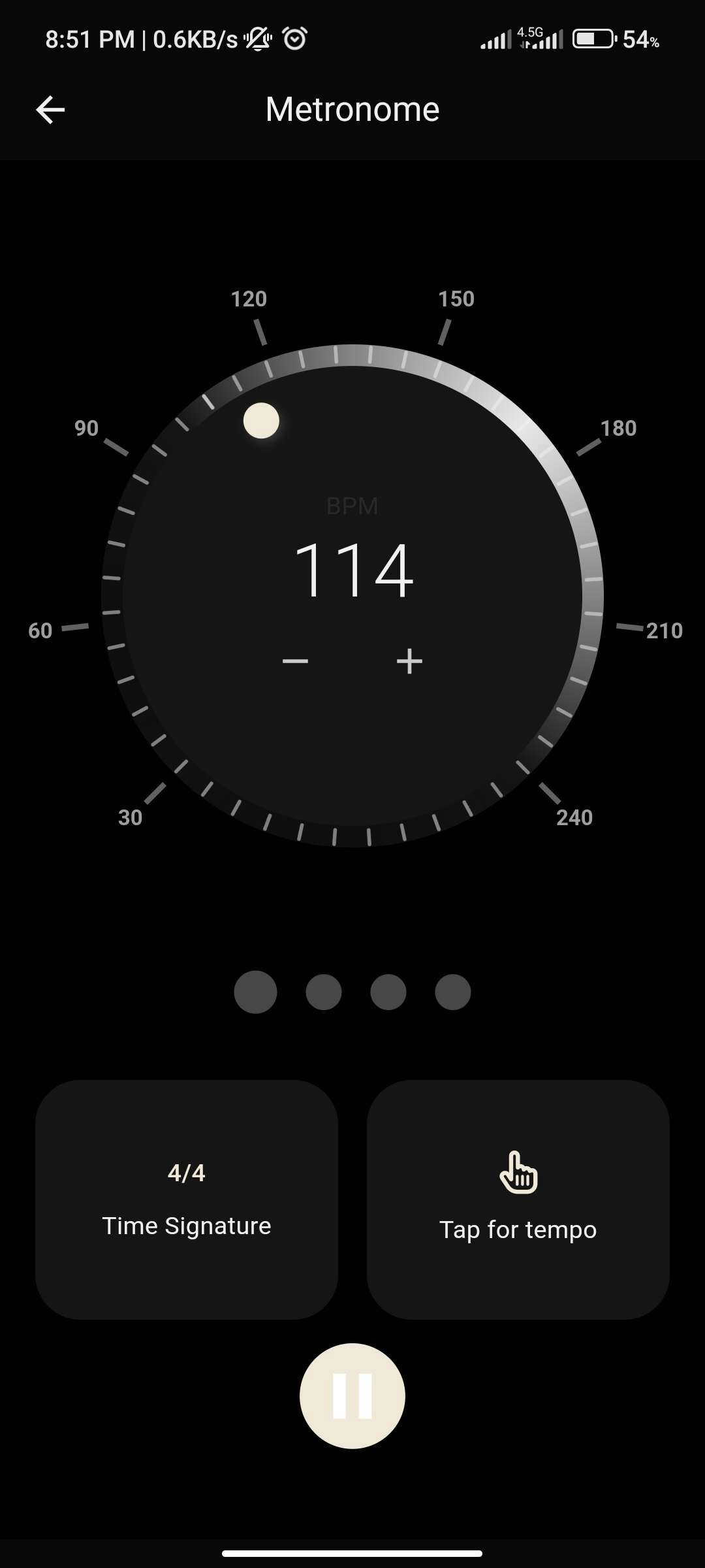 Mídia 4 de Tunneit - Tuner multi-instrumento com metrônoma e biblioteca de acordes