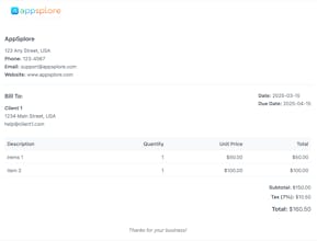 Invoice Generator Web App gallery image