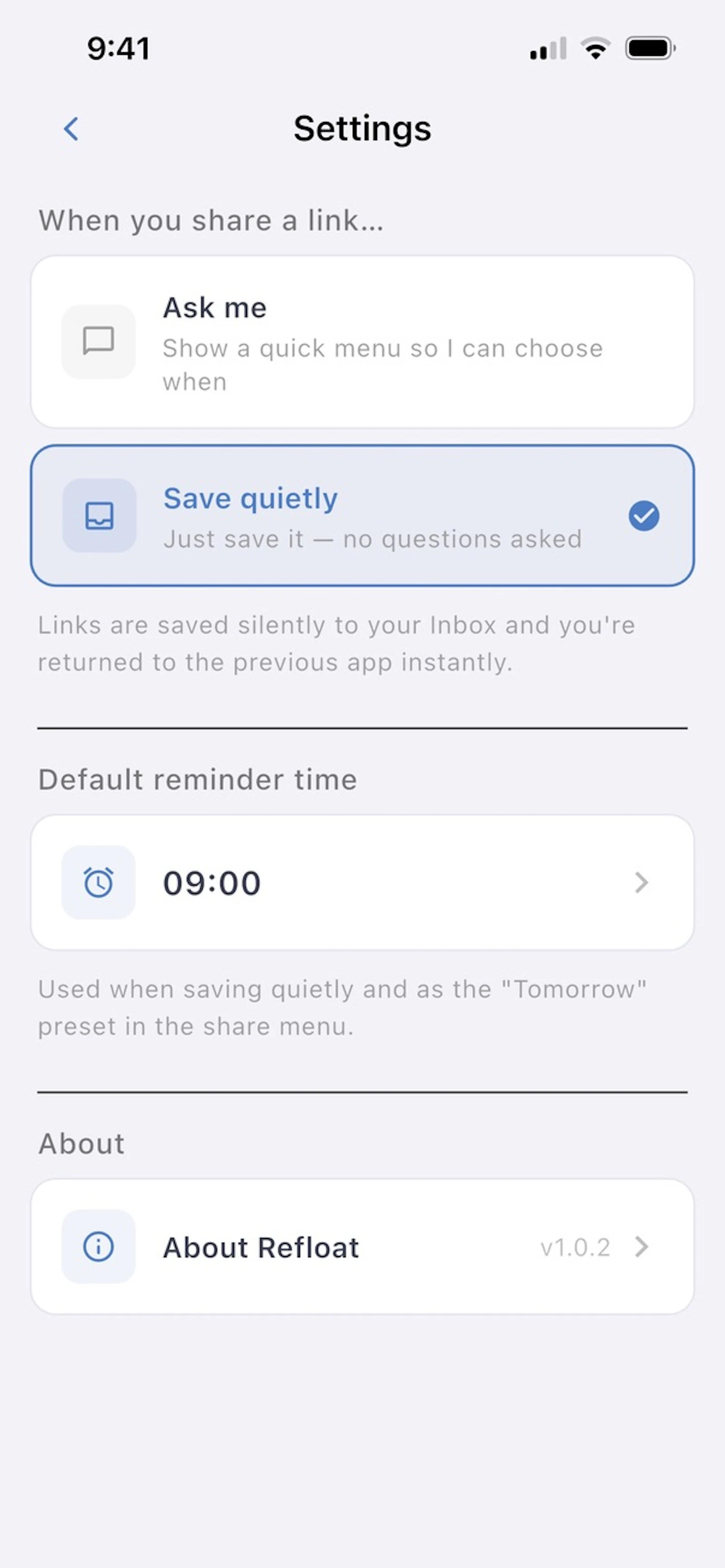 Refloat. Never miss links screenshot 3