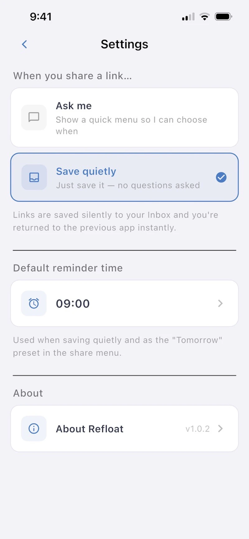 Refloat. Never miss links screenshot 3