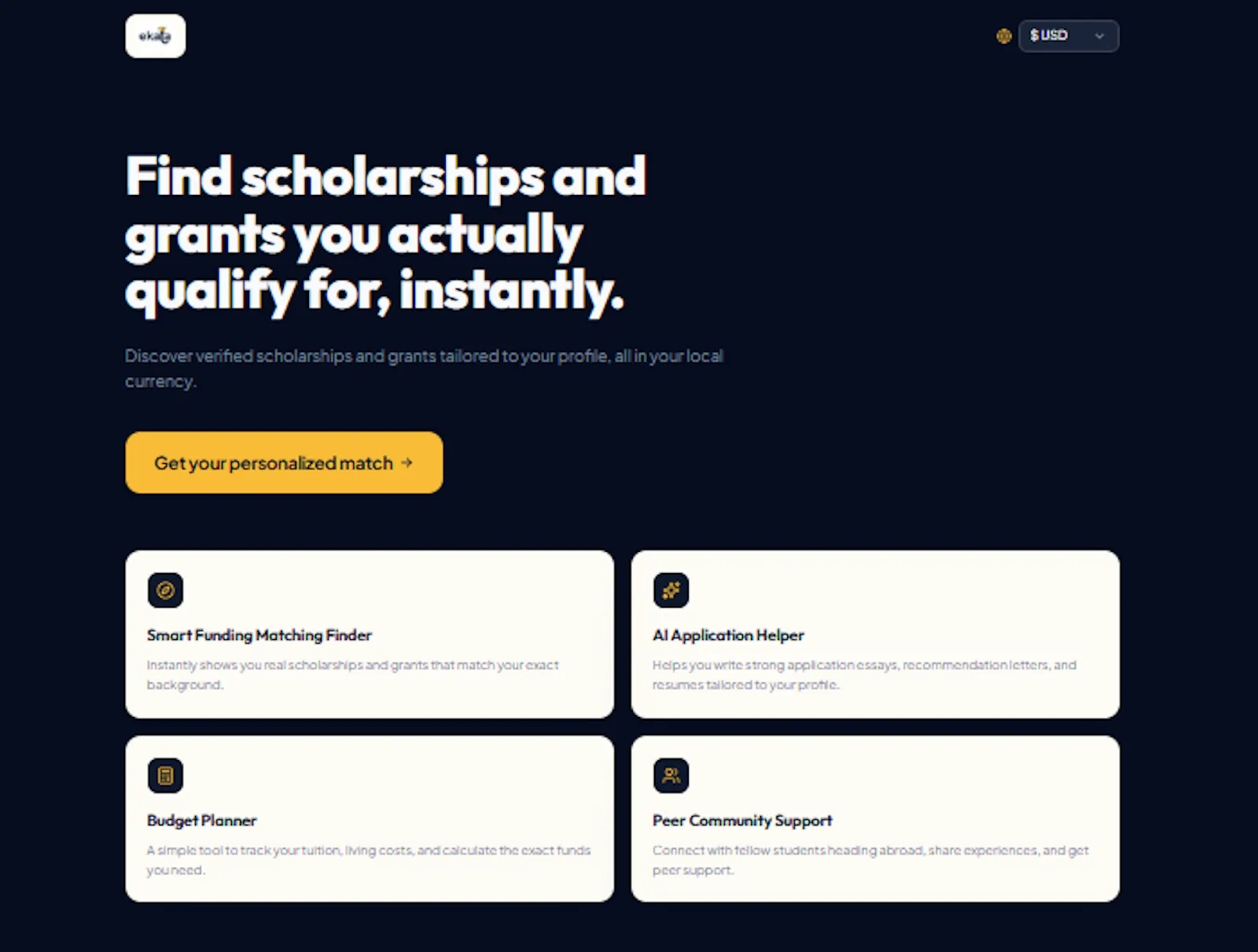 Ekata: Global scholarships for you screenshot 1