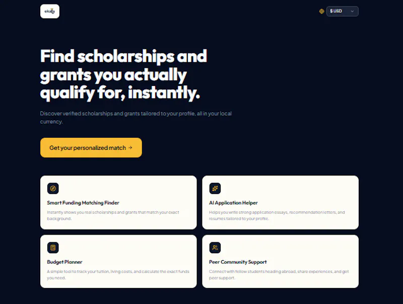 Ekata: Global scholarships for you screenshot 1
