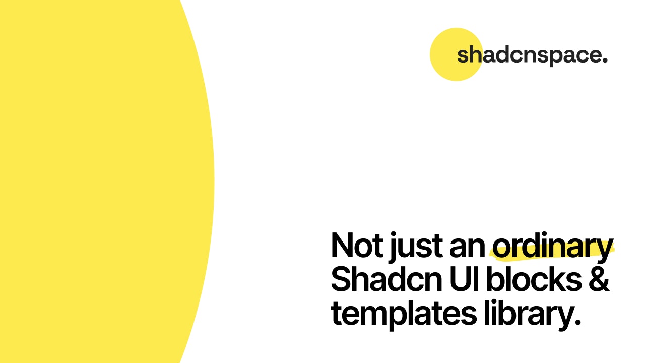 ShadcnSpace - Main product screenshot demonstrating key features and user interface