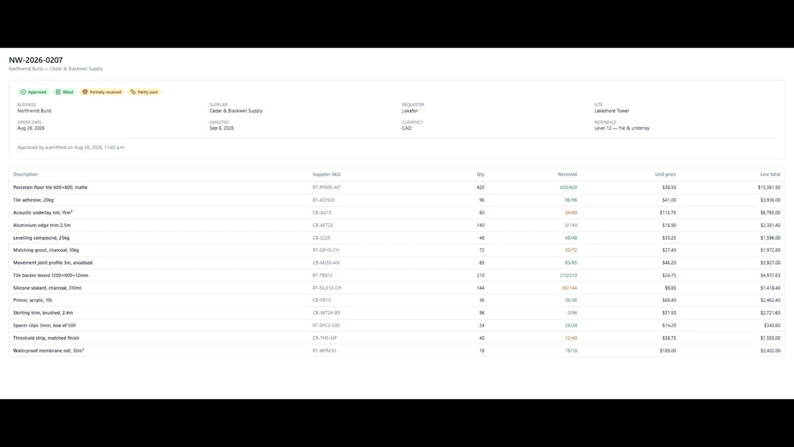 Simple PO Tracker screenshot 2