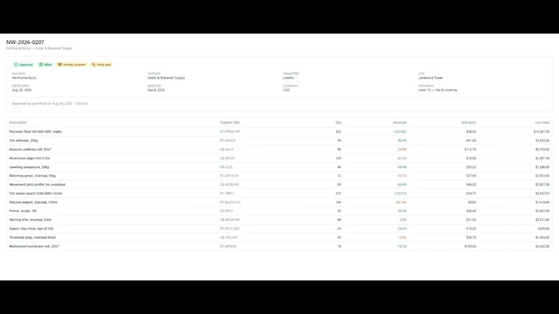 Simple PO Tracker screenshot 2
