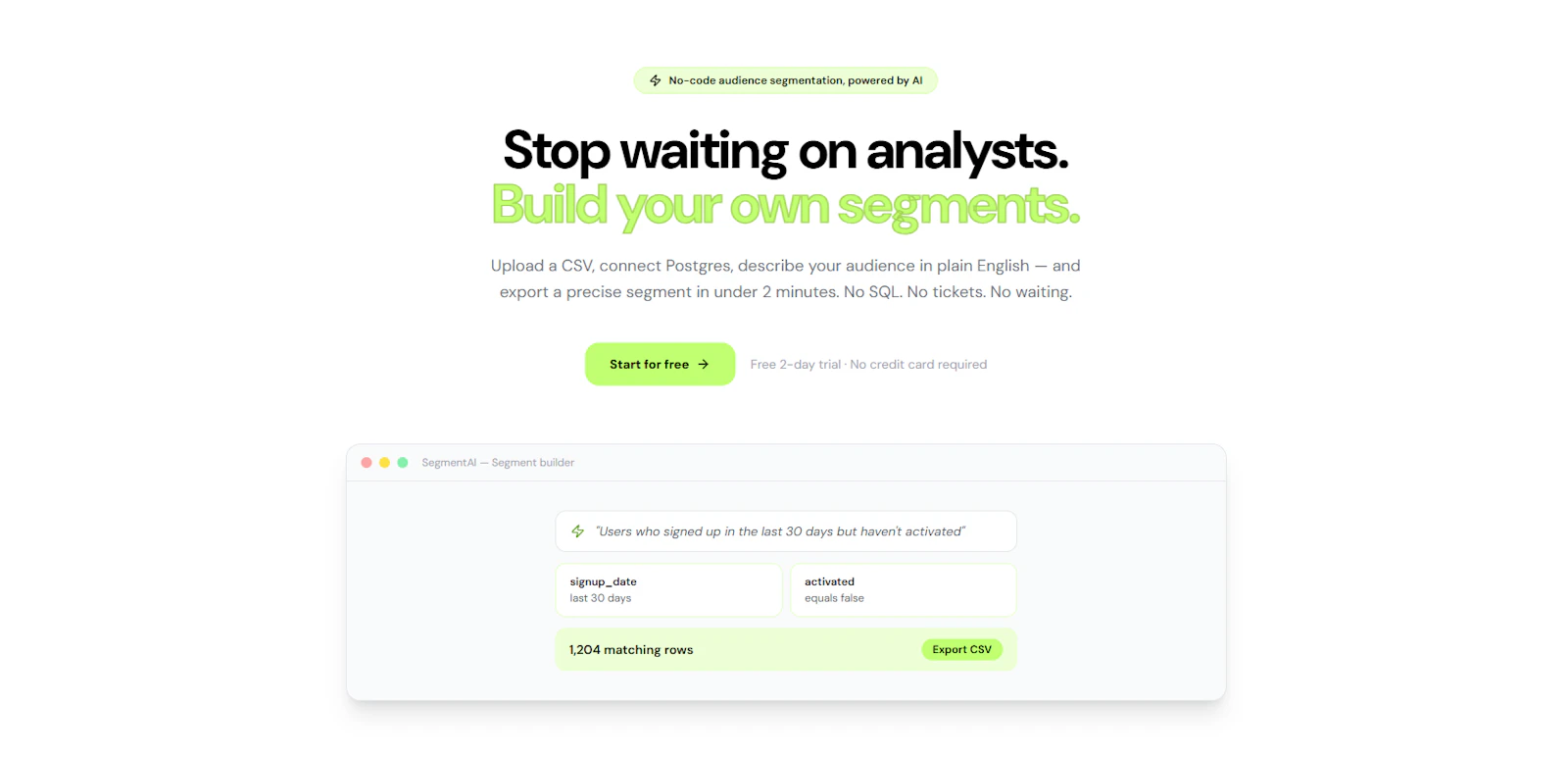 SegmentAI -No-code audience segmentation screenshot 2