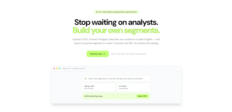 SegmentAI -No-code audience segmentation screenshot 2
