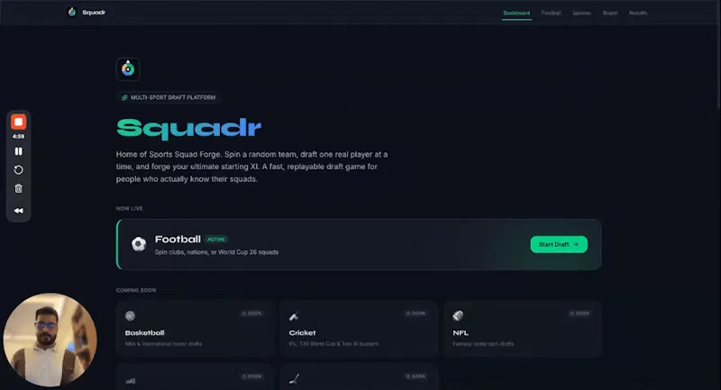 Squadr screenshot 1 (video preview)